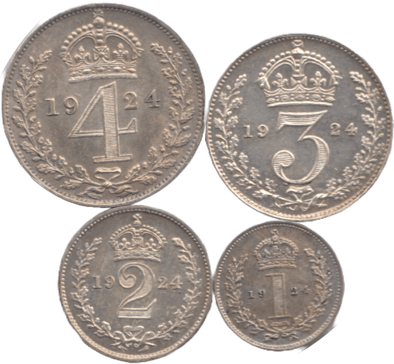 1924 MAUNDY SET GEORGE V - Maundy Set - Cambridgeshire Coins