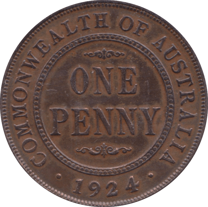 1924 ONE PENNY AUSTRALIA - WORLD COINS - Cambridgeshire Coins