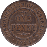 1924 ONE PENNY AUSTRALIA - WORLD COINS - Cambridgeshire Coins