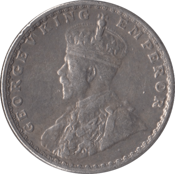 1924 SILVER INDIA 1/2 RUPEE - SILVER WORLD COINS - Cambridgeshire Coins