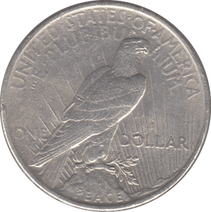 1924 SILVER PEACE DOLLAR USA 5 - SILVER WORLD COINS - Cambridgeshire Coins