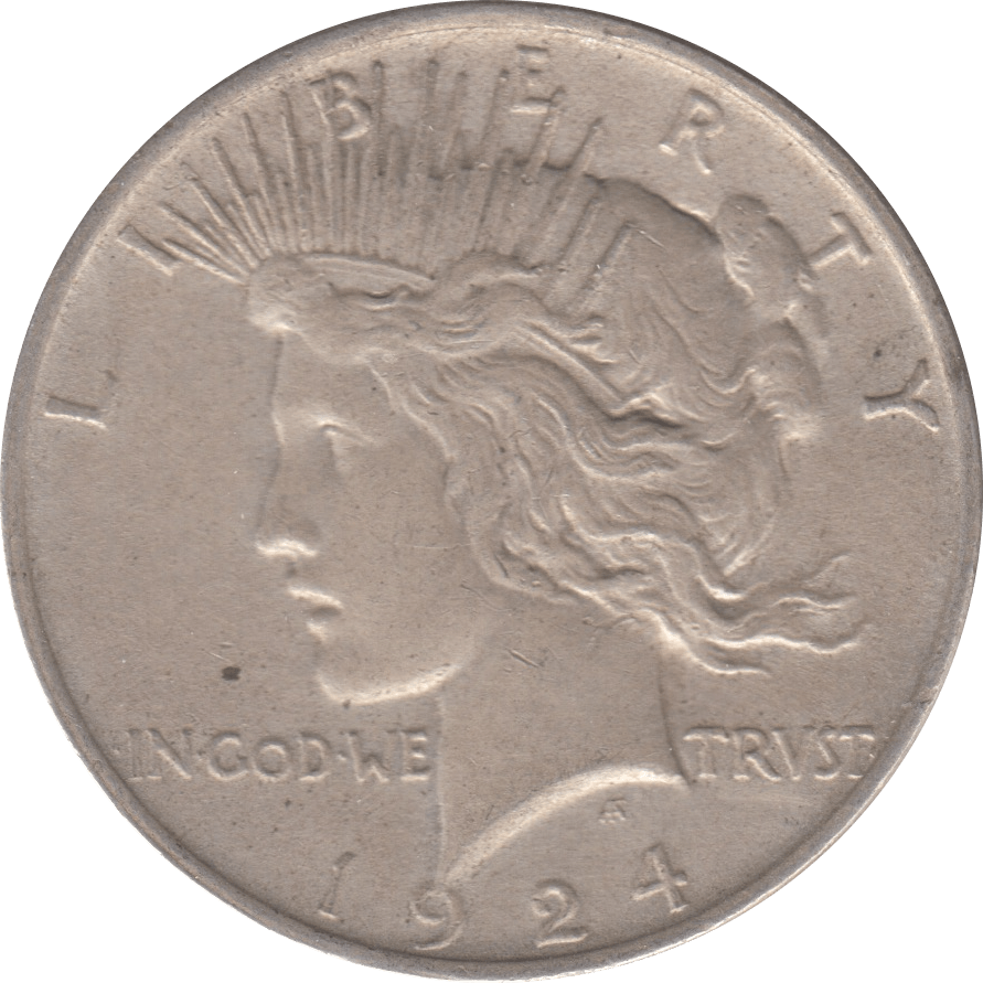 1924 SILVER PEACE DOLLAR USA 6 - WORLD SILVER COINS - Cambridgeshire Coins