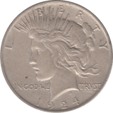1924 SILVER PEACE DOLLAR USA 6 - WORLD SILVER COINS - Cambridgeshire Coins