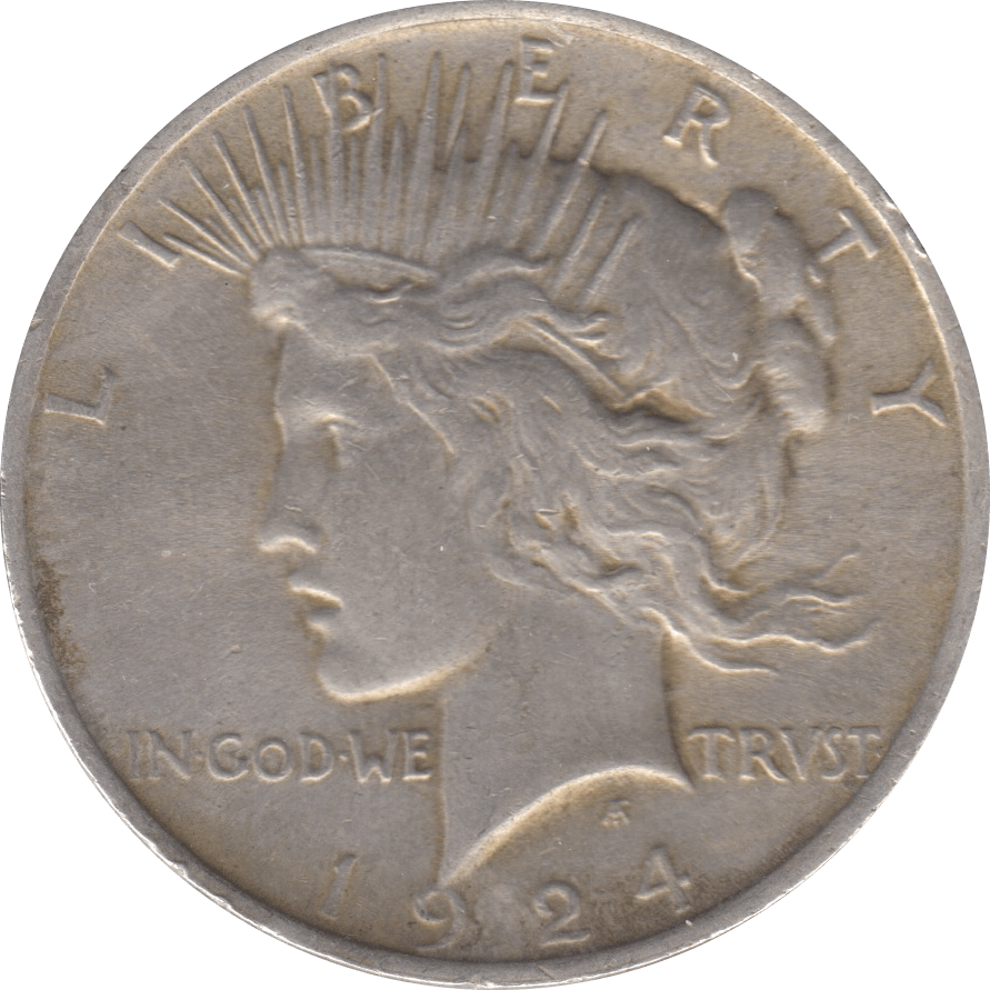 1924 SILVER PEACE DOLLAR USA 7 - WORLD SILVER COINS - Cambridgeshire Coins
