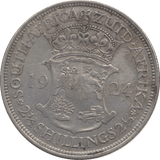 1924 SILVER SOUTH AFRICAN 2 1/2 SHILLING 2 - SILVER WORLD COINS - Cambridgeshire Coins