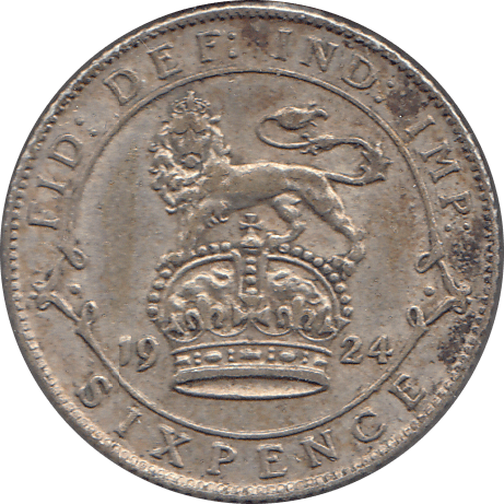 1924 SIXPENCE ( EF ) 2 - Sixpence - Cambridgeshire Coins