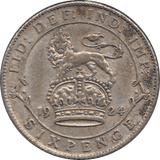 1924 SIXPENCE ( EF ) 2 - Sixpence - Cambridgeshire Coins