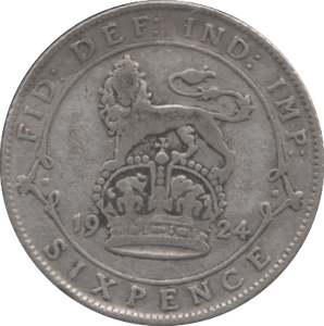 1924 SIXPENCE ( FAIR ) 5 - Sixpence - Cambridgeshire Coins