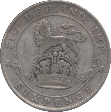 1924 SIXPENCE ( FAIR ) 5 - Sixpence - Cambridgeshire Coins