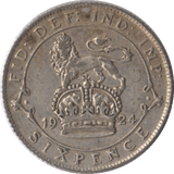 1924 SIXPENCE ( VF ) - Sixpence - Cambridgeshire Coins