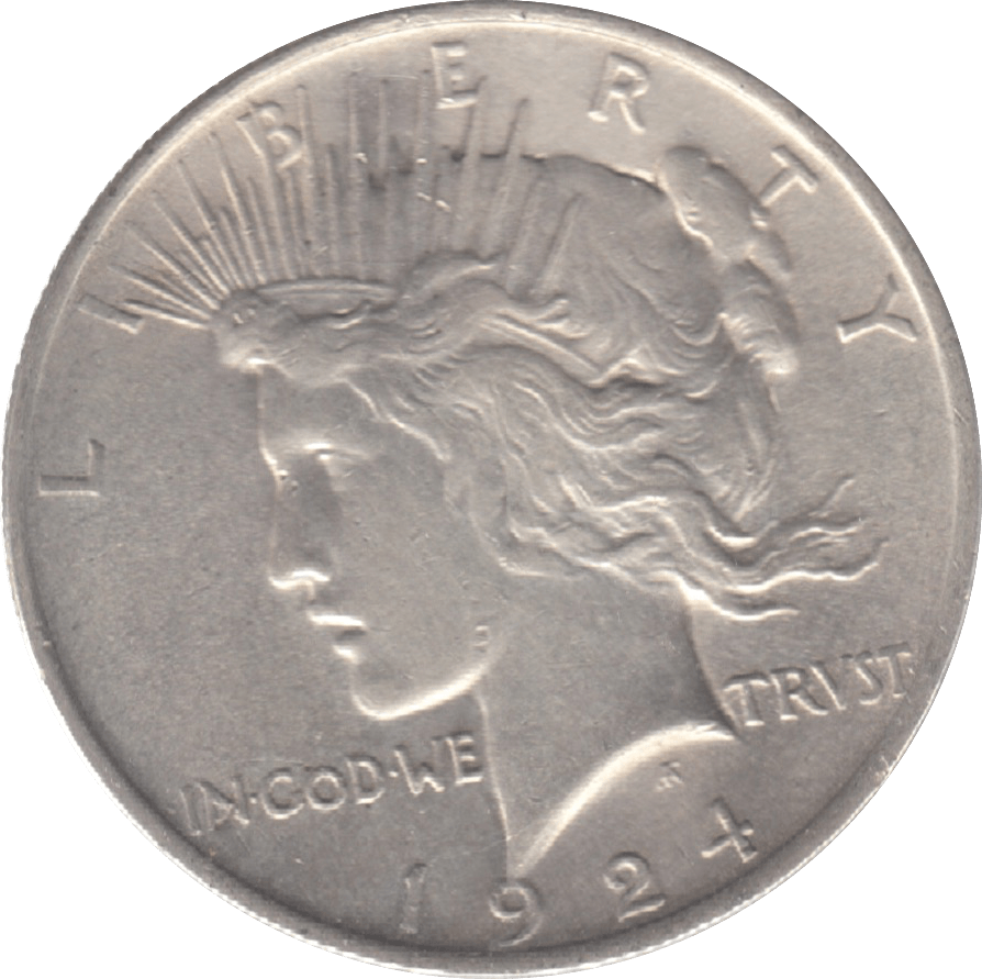 1924 USA SILVER ONE DOLLAR - WORLD SILVER COINS - Cambridgeshire Coins