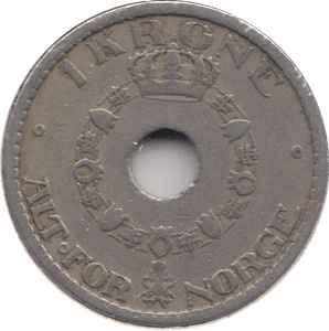1925 1 KRONE NORWAY - WORLD COINS - Cambridgeshire Coins