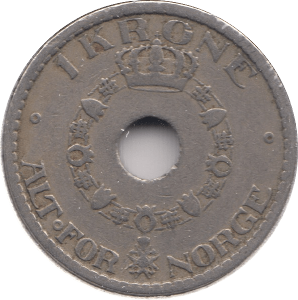 1925 1 KRONE NORWAY - WORLD COINS - Cambridgeshire Coins