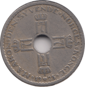 1925 1 KRONE NORWAY - WORLD COINS - Cambridgeshire Coins