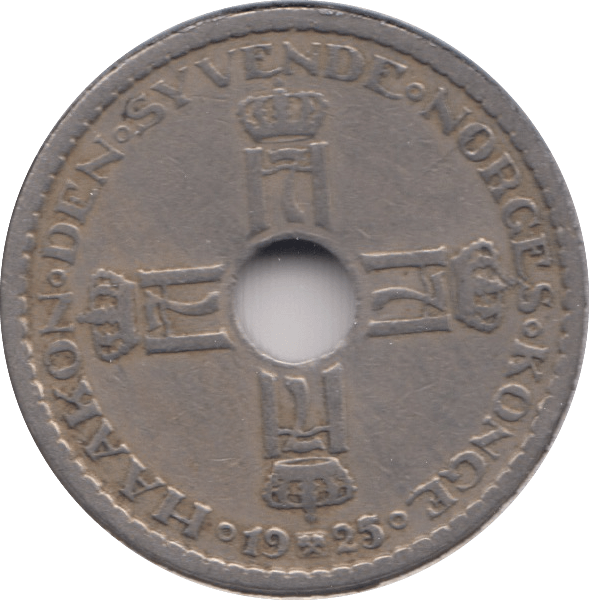 1925 1 KRONE NORWAY - WORLD COINS - Cambridgeshire Coins