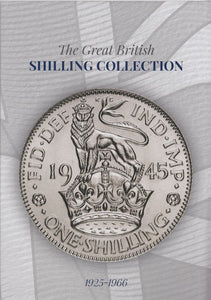 1925 - 1966 GREAT BRITISH ONE SHILLING COIN HUNT COLLECTORS ALBUM - Coin Album - Cambridgeshire Coins