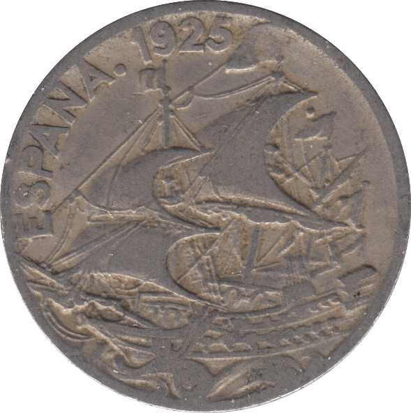 1925 25 CENTIMOS SPAIN - WORLD COINS - Cambridgeshire Coins