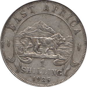 1925 BASE SILVER SHILLING GEORGE V BRITISH EAST AFRICA REF H66 - WORLD SILVER COINS - Cambridgeshire Coins