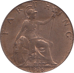 1925 FARTHING ( UNC ) - Farthing - Cambridgeshire Coins