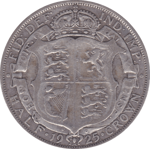1925 HALFCROWN ( F ) D - Halfcrown - Cambridgeshire Coins