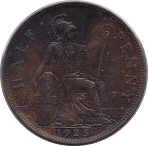 1925 HALFPENNY ( UNC ) 2 - Halfpenny - Cambridgeshire Coins