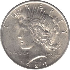 1925 SILVER MORGAN PEACE DOLLAR USA - SILVER WORLD COINS - Cambridgeshire Coins