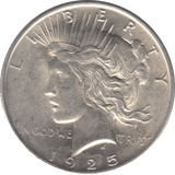 1925 SILVER MORGAN PEACE DOLLAR USA - SILVER WORLD COINS - Cambridgeshire Coins