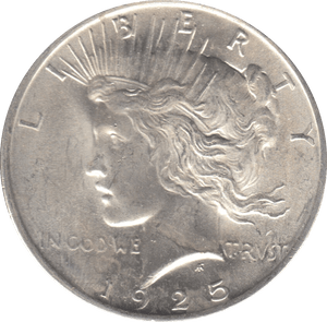 1925 SILVER MORGAN PEACE DOLLAR USA - SILVER WORLD COINS - Cambridgeshire Coins