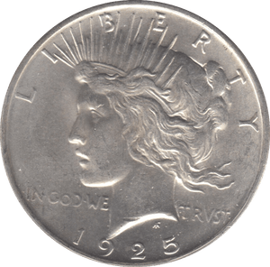 1925 SILVER MORGAN PEACE DOLLAR USA - SILVER WORLD COINS - Cambridgeshire Coins