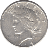 1925 SILVER PEACE DOLLAR USA 6 - WORLD SILVER COINS - Cambridgeshire Coins