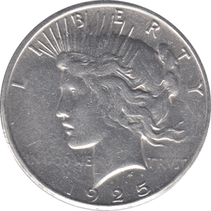 1925 SILVER PEACE DOLLAR USA 7 - WORLD SILVER COINS - Cambridgeshire Coins