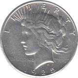 1925 SILVER PEACE DOLLAR USA 7 - WORLD SILVER COINS - Cambridgeshire Coins
