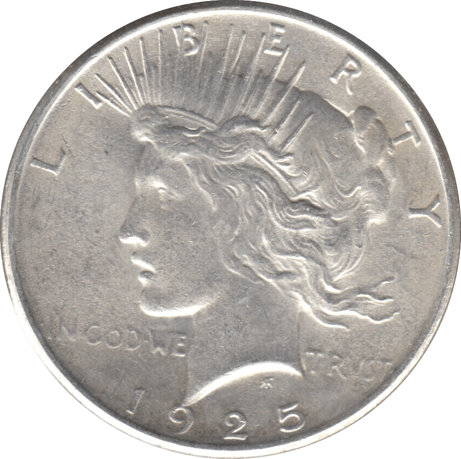 1925 SILVER PEACE DOLLAR USA - SILVER WORLD COINS - Cambridgeshire Coins