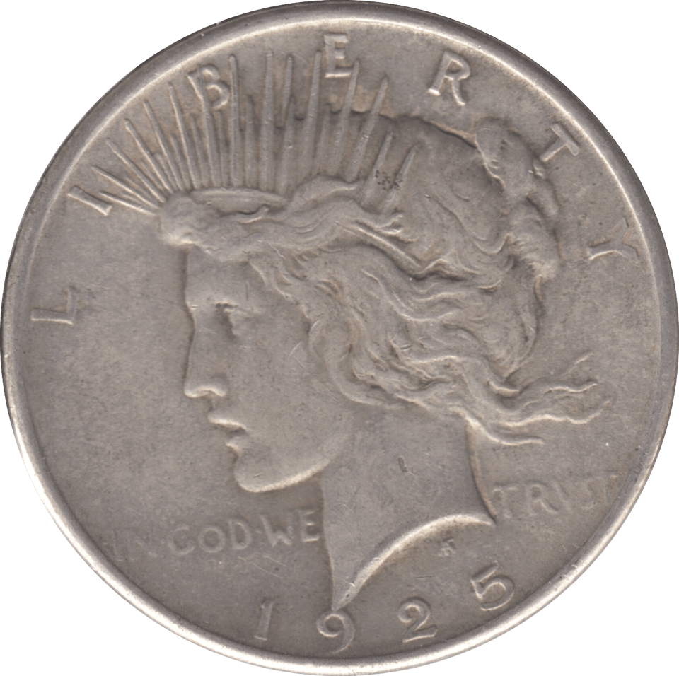 1925 SILVER PEACE DOLLAR USA - SILVER WORLD COINS - Cambridgeshire Coins