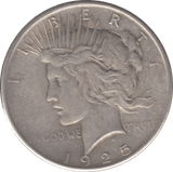 1925 SILVER PEACE DOLLAR USA - SILVER WORLD COINS - Cambridgeshire Coins