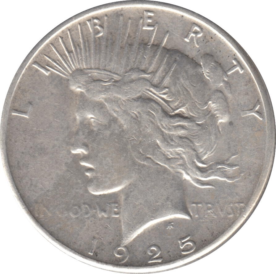 1925 SILVER PEACE DOLLAR USA - SILVER WORLD COINS - Cambridgeshire Coins