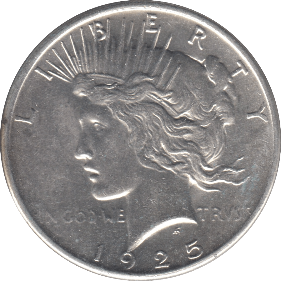 1925 SILVER PEACE DOLLAR USA - SILVER WORLD COINS - Cambridgeshire Coins