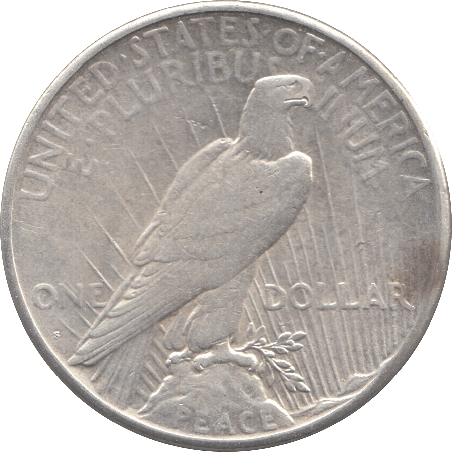 1925 SILVER PEACE DOLLAR USA - SILVER WORLD COINS - Cambridgeshire Coins