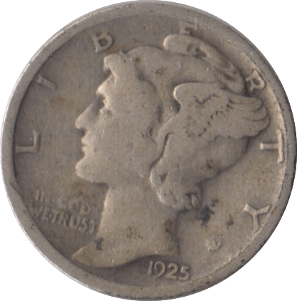 1925 SILVER USA ONE DIME - SILVER WORLD COINS - Cambridgeshire Coins