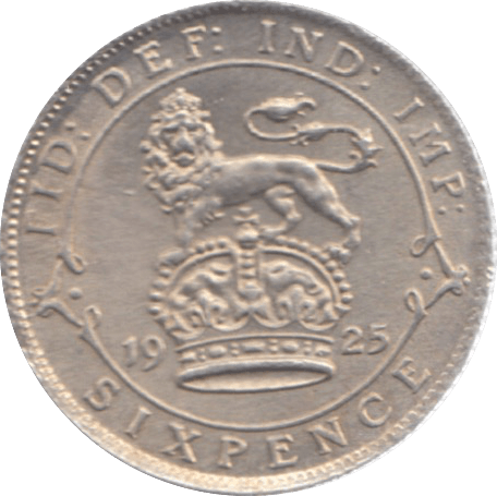 1925 SIXPENCE ( AUNC ) 23 - Sixpence - Cambridgeshire Coins