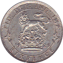 1925 SIXPENCE ( GEF ) - Sixpence - Cambridgeshire Coins