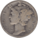 1925 USA SILVER DIME 10 CENTS - SILVER WORLD COINS - Cambridgeshire Coins