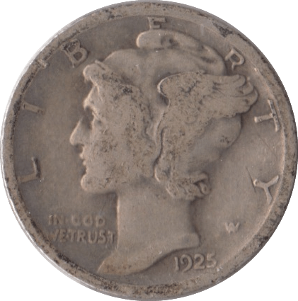 1925 USA SILVER DIME SAN FRANCISCO MINT - SILVER WORLD COINS - Cambridgeshire Coins