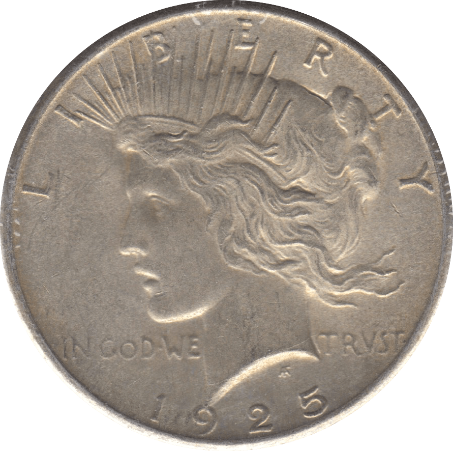1925 USA SILVER PEACE DOLLAR B - SILVER WORLD COINS - Cambridgeshire Coins