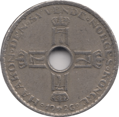 1926 1 KRONE NORWAY - WORLD COINS - Cambridgeshire Coins