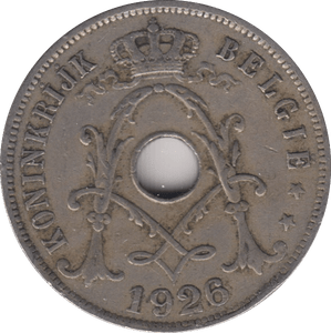 1926 25 CENTS BELGIUM - WORLD COINS - Cambridgeshire Coins