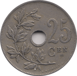 1926 25 CENTS BELGIUM - WORLD COINS - Cambridgeshire Coins
