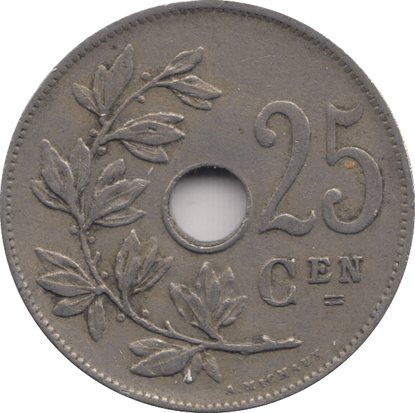 1926 25 CENTS BELGIUM - WORLD COINS - Cambridgeshire Coins