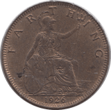 1926 FARTHING ( UNC ) - Farthing - Cambridgeshire Coins