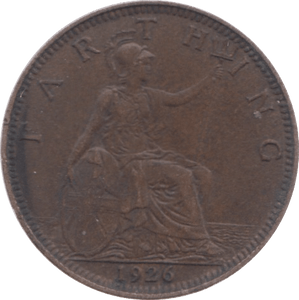 1926 FARTHING ( VF ) 2 - Farthing - Cambridgeshire Coins